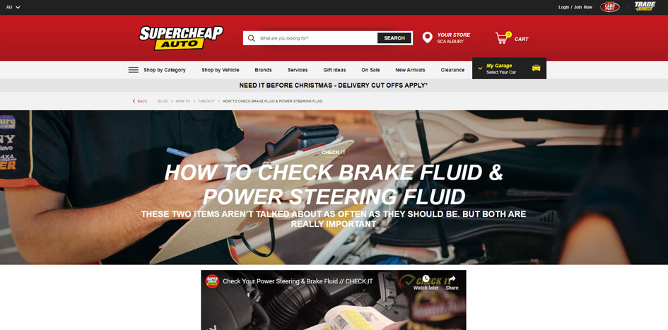 Brake Fluid and Power Steering