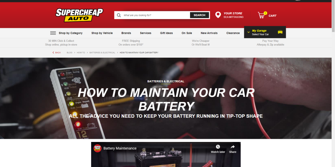 How To Maintain Your Car Battery