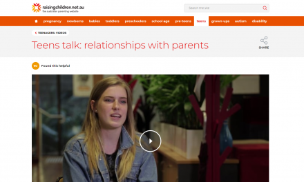 Raising children Teens talk