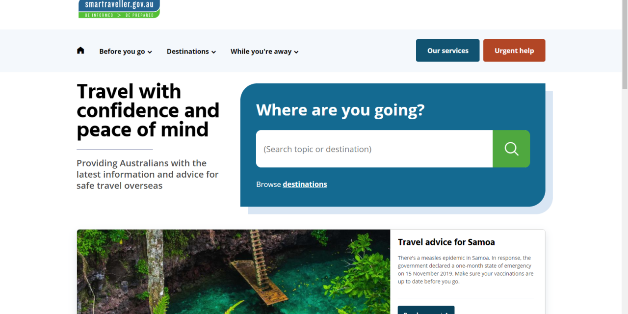 australian government smart traveller app